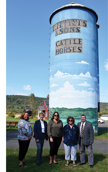 From left, Alicia Van Neil, Rep. Tami Zawistowski, First Selectwoman Eden Wimpfheimer, Rosalie McKenney, Sen. John Kissel