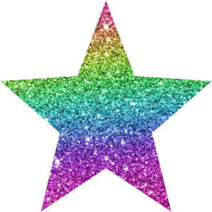 sparkle rainbow star